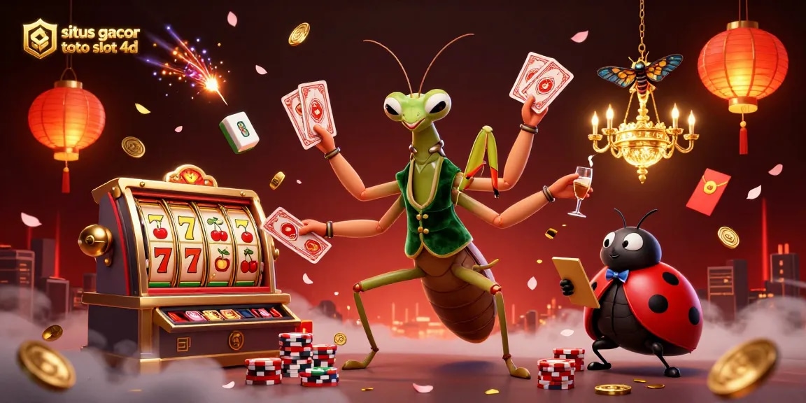 Engage with situs gacor toto slot 4d in a vibrant 3D casino scene featuring whimsical characters and dynamic gaming elements.