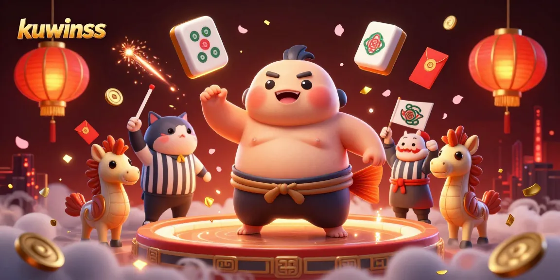 kuwinss engaging in a lively underwater casino scene with a blowfish, catfish referee, and magical betting elements