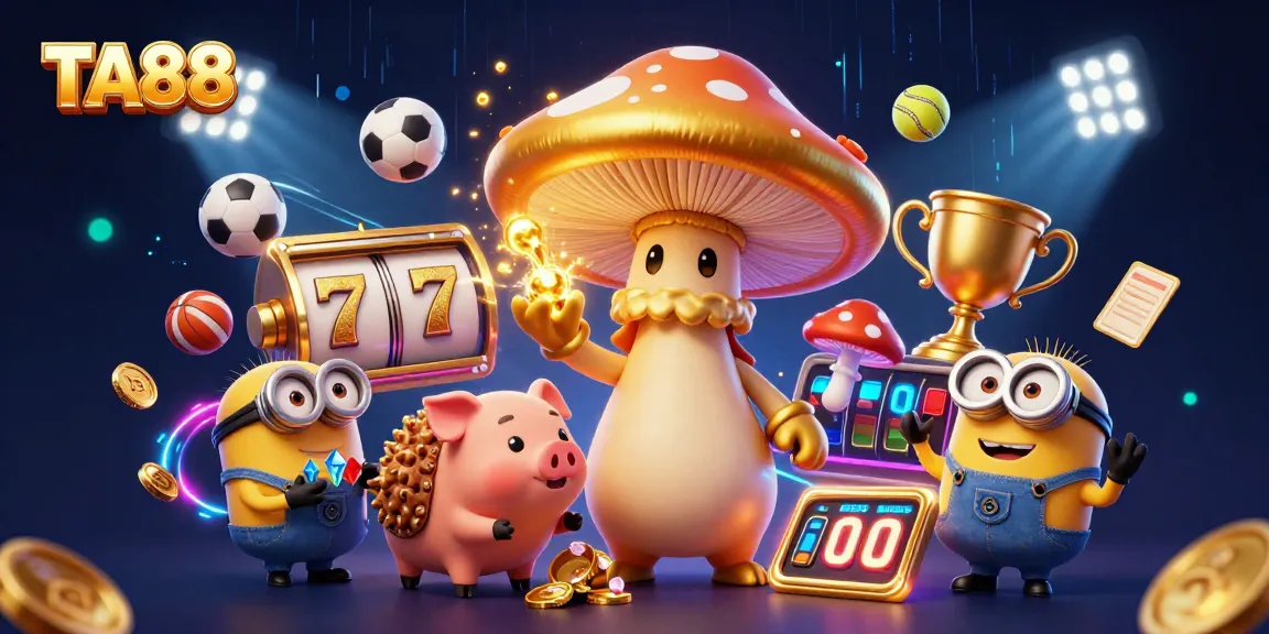 Engaging casino scene depicting TA88 with magical wizard and treasure-hunting elements.
