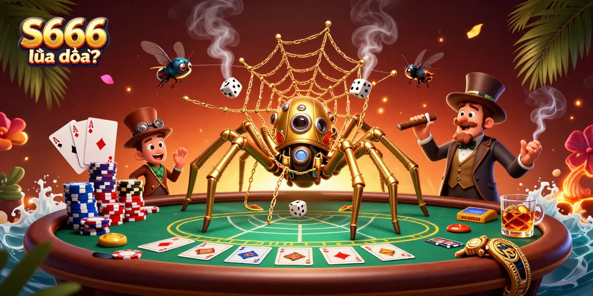 S666 lừa đảo? Engage with a 3D steampunk casino illustration showcasing luck and strategy in action.