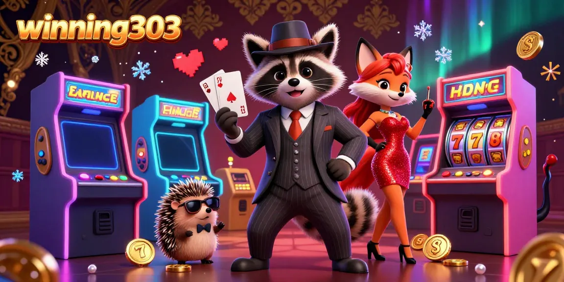 Experience the thrilling gameplay at winning303 with dynamic characters and vibrant casino elements.