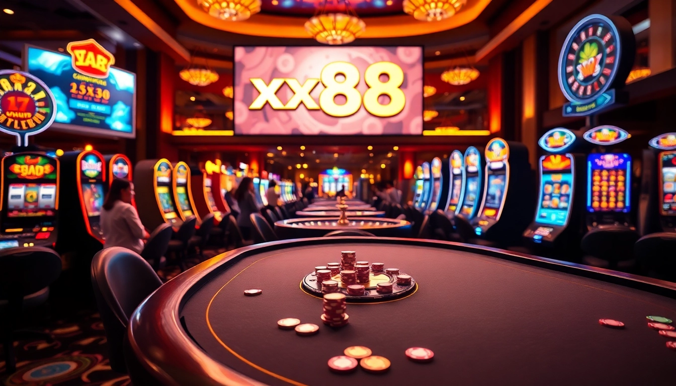 Experience thrilling gameplay at xx88 casino with vibrant tables and exciting games.