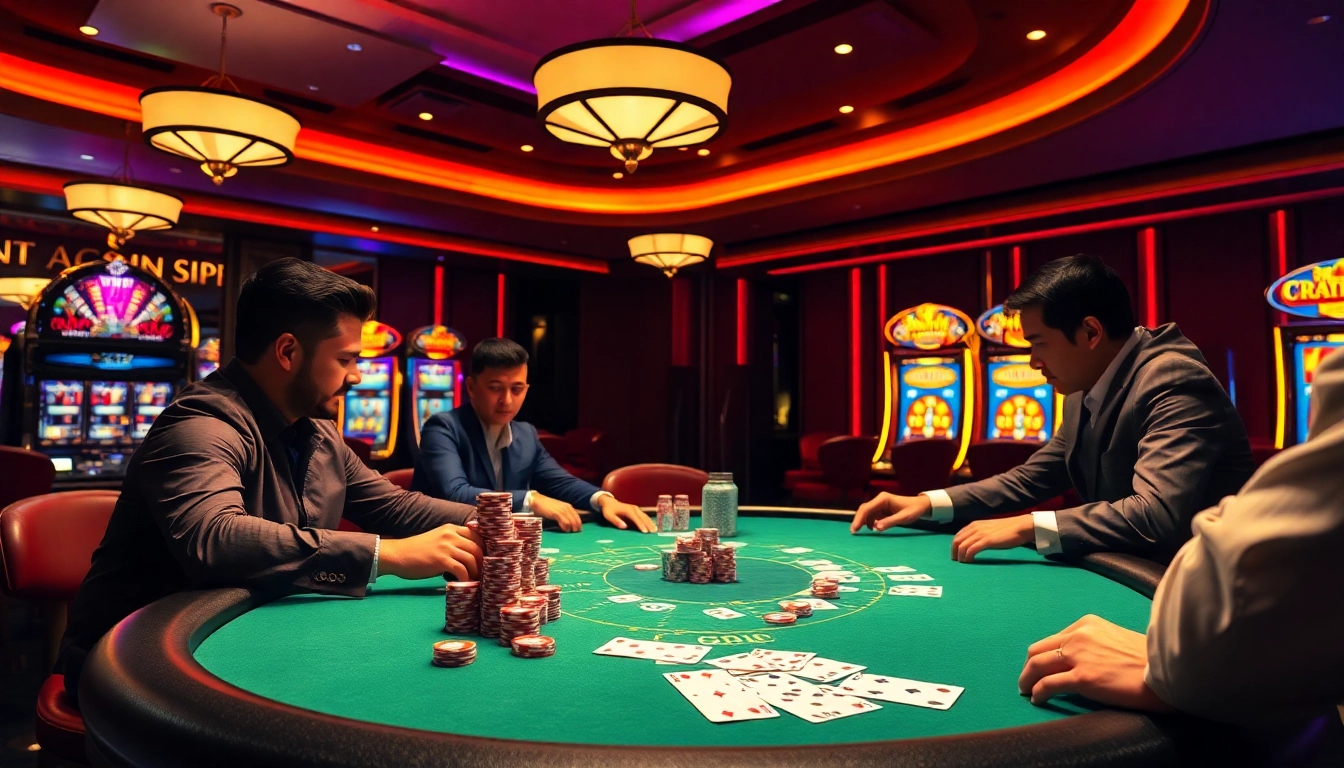 Engaging players at a poker table, capturing the excitement around viral4d gaming.