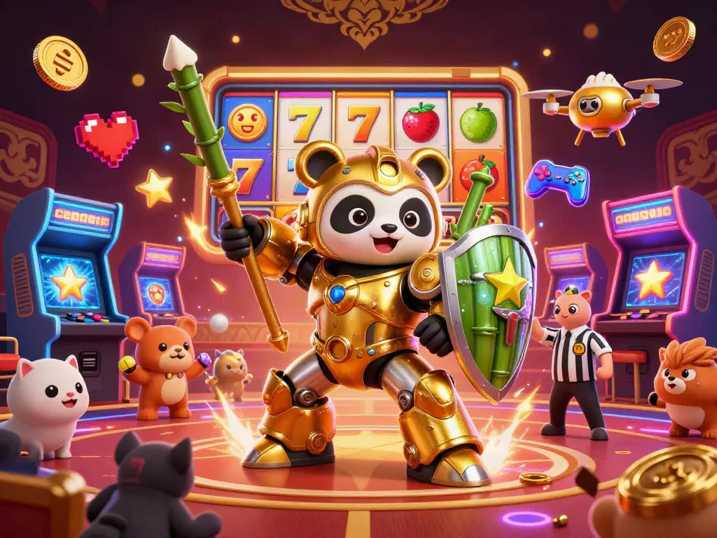 Experience big777 slots in action with vibrant characters amidst dynamic casino elements.