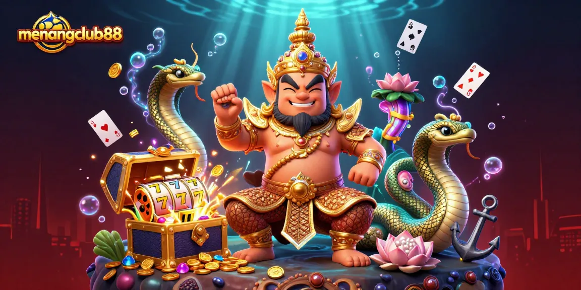 Engage with the exciting world of menangclub88 featuring vibrant 3D casino elements and characters.
