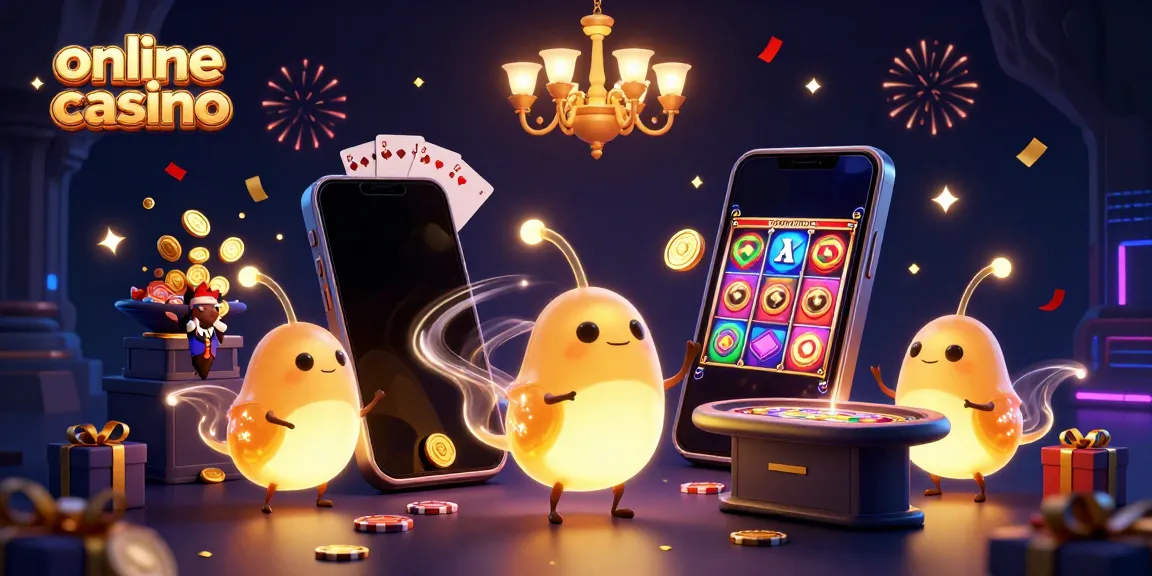 Experience an engaging online casino scene with glowing characters and thrilling game elements.