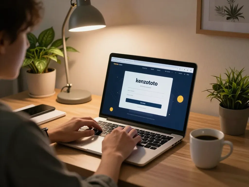Menggunakan antarmuka login kenzototo untuk permainan togel online di kantor rumah yang nyaman.