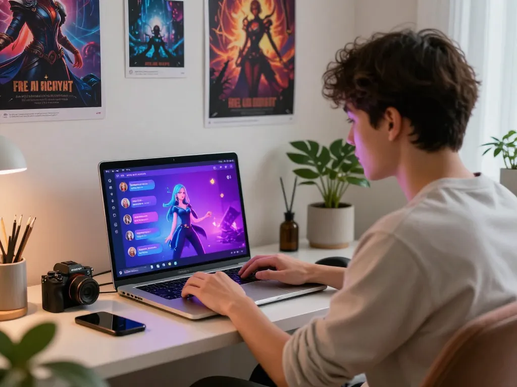 Engaging free ai sex chat experience in a cozy digital environment with vibrant AI characters.