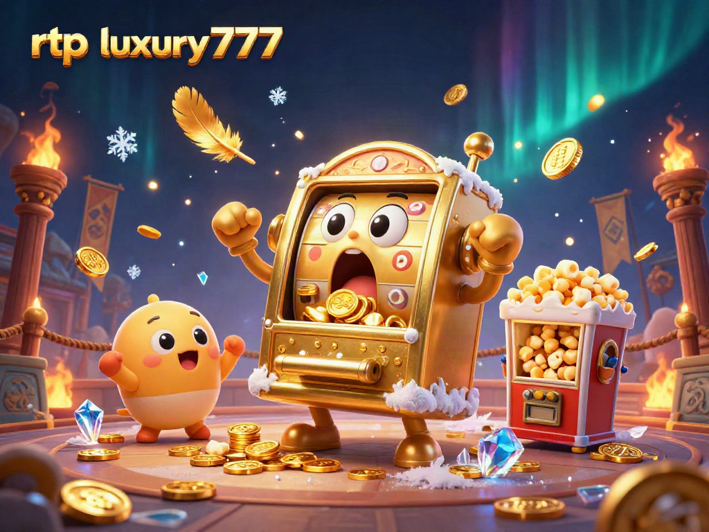 Rtp luxury777 menghadirkan mesin slot emas yang ceria memenangi jackpot dengan koin berkilauan.
