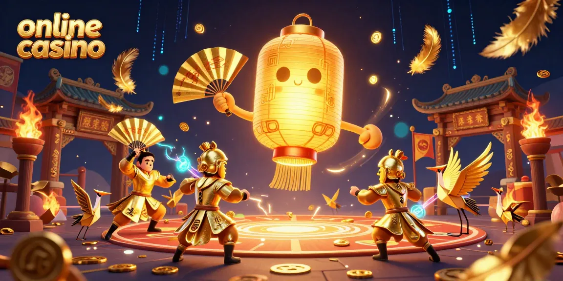 Experience excitement at the online casino with a vibrant 3D illustration of mystical elements and gaming action.