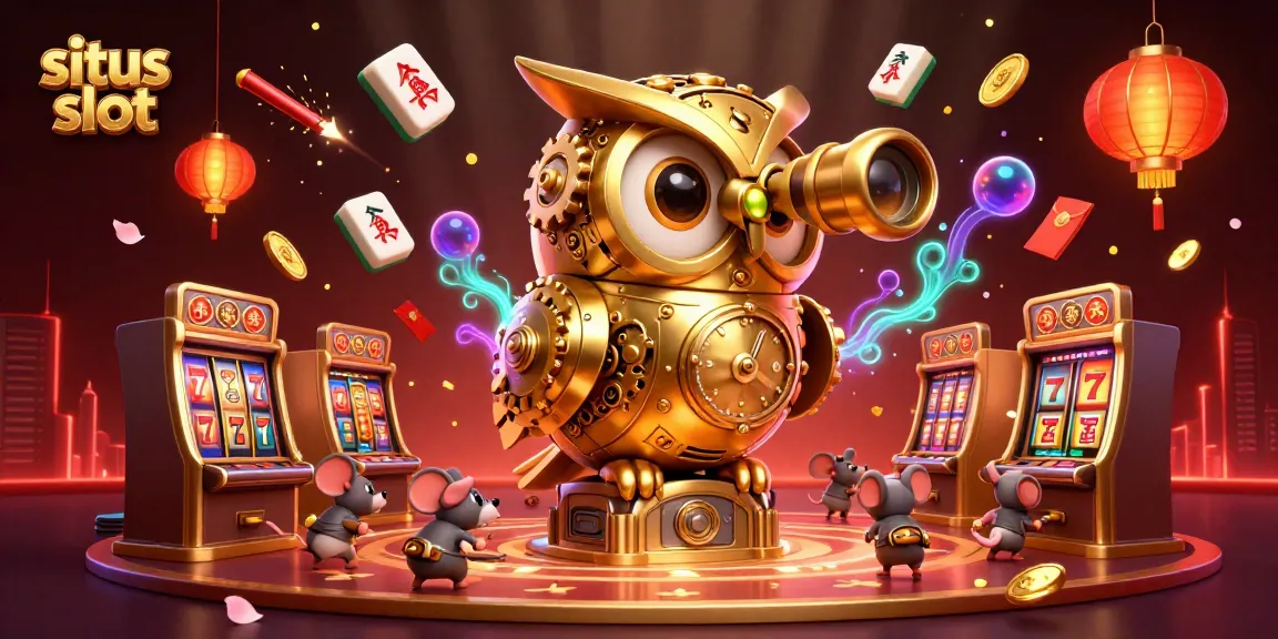 Menggali situs slot dengan peluang menang di ilustrasi kasino yang kaya warna dan detail.