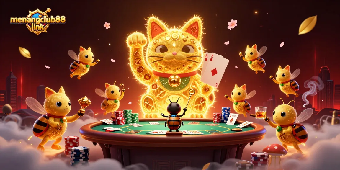 Engage with exciting casino visuals in the menangclub88 link adventure realm, featuring dynamic gaming elements.
