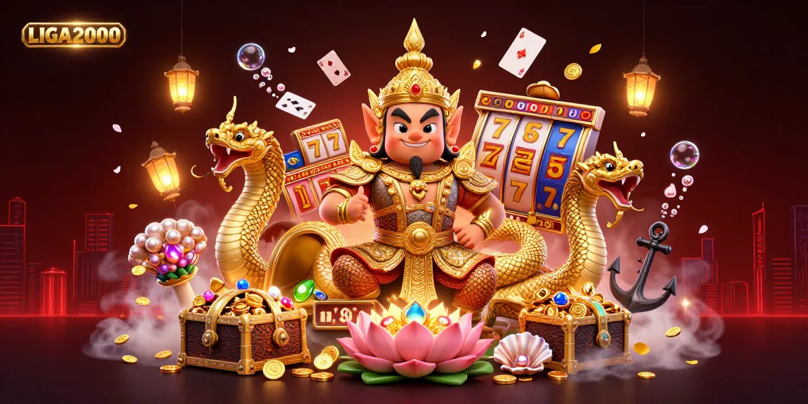 LIGA2000 menampilkan elemen slot yang mendebarkan dengan karakter yang hidup dan visual kasino yang kaya.