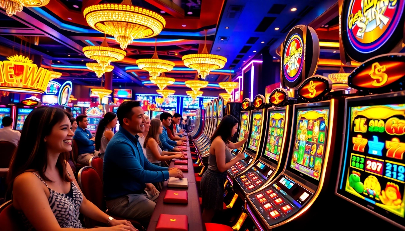 Main attractions on situs slot di kasino dengan pemain yang antusias.