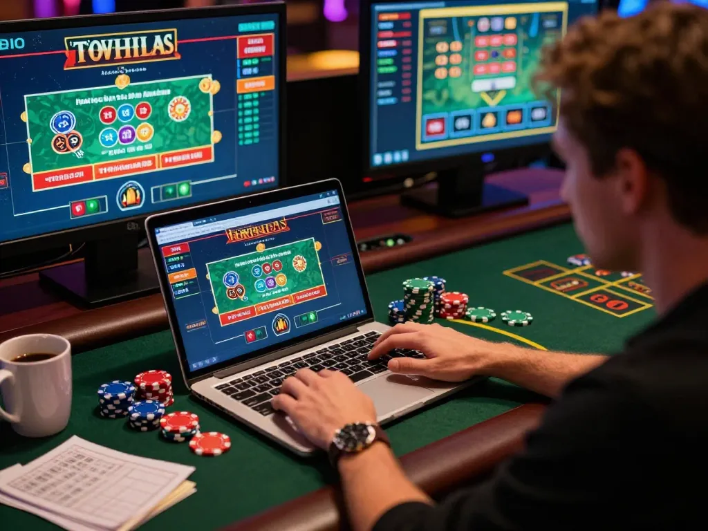 Engaging in online casino games at cm88 while analyzing betting strategies and gameplay.
