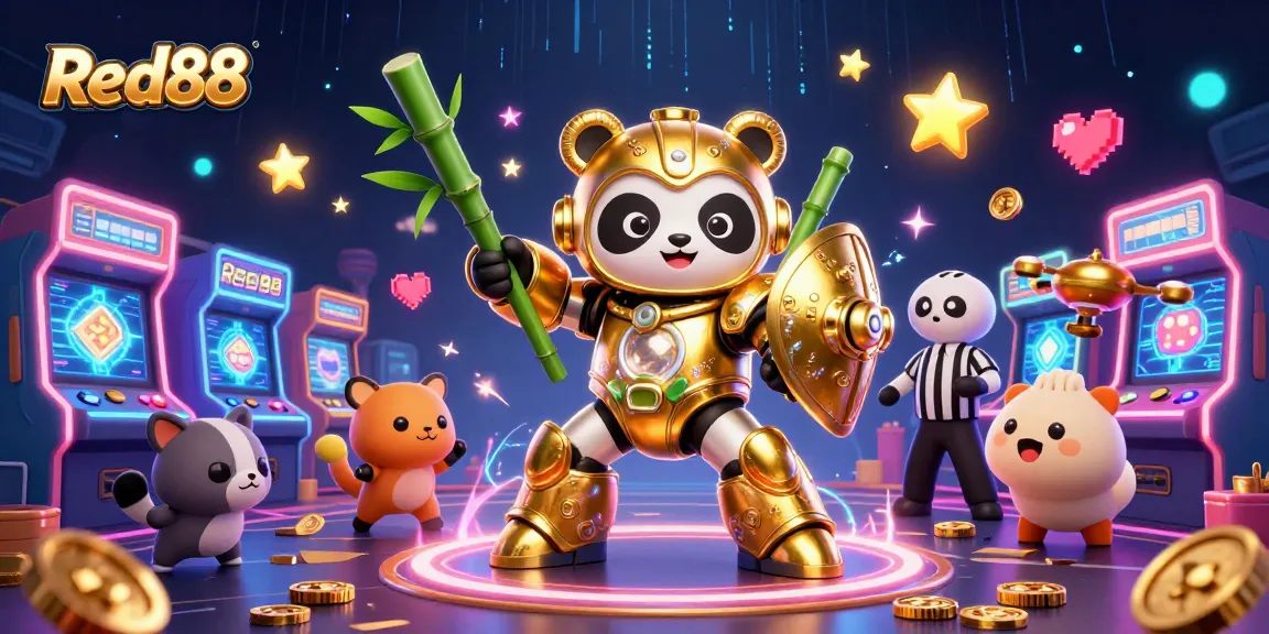 Red88 unleashes an exciting mech-suit battle in a dynamic casino-themed arena.