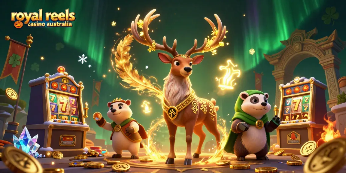 Experience the thrill of royal reels casino australia with dynamic slot reels and vibrant characters.