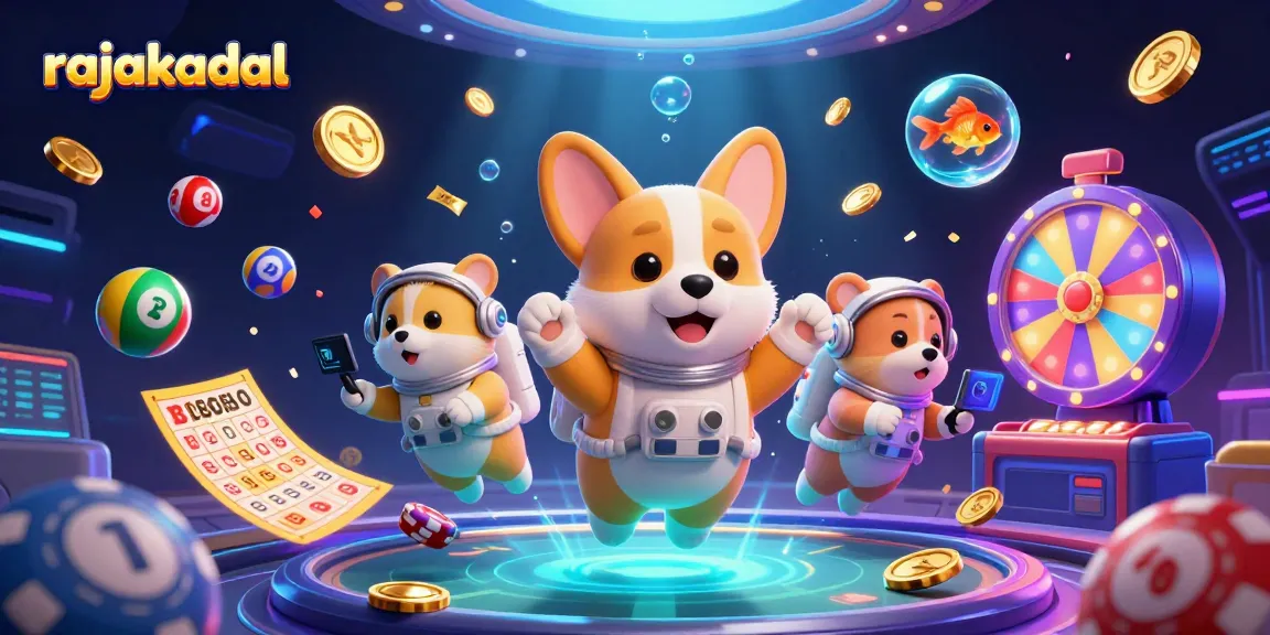 Menggandakan keseruan di rajakadal dengan karakter 3D kartun yang bermain di kasino luar angkasa.