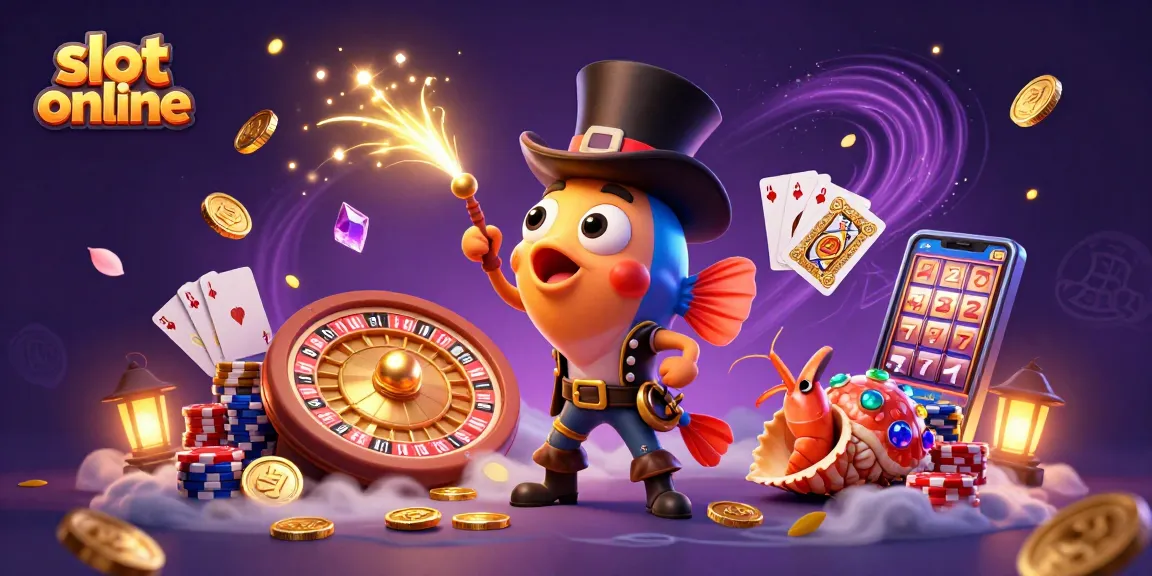 Menangkan jackpot besar dengan slot online saat bermain dengan karakter ceria dan elemen menarik di latar belakang magis.