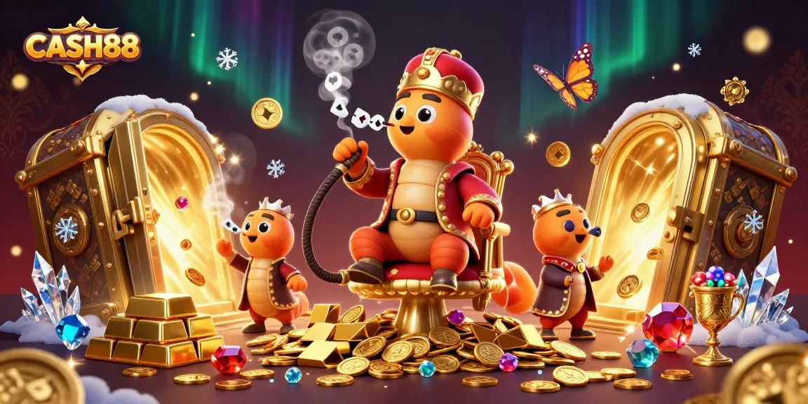 CASH88 ensures thrilling gameplay with a vibrant 3D casino scene showcasing rich prizes and exciting characters.