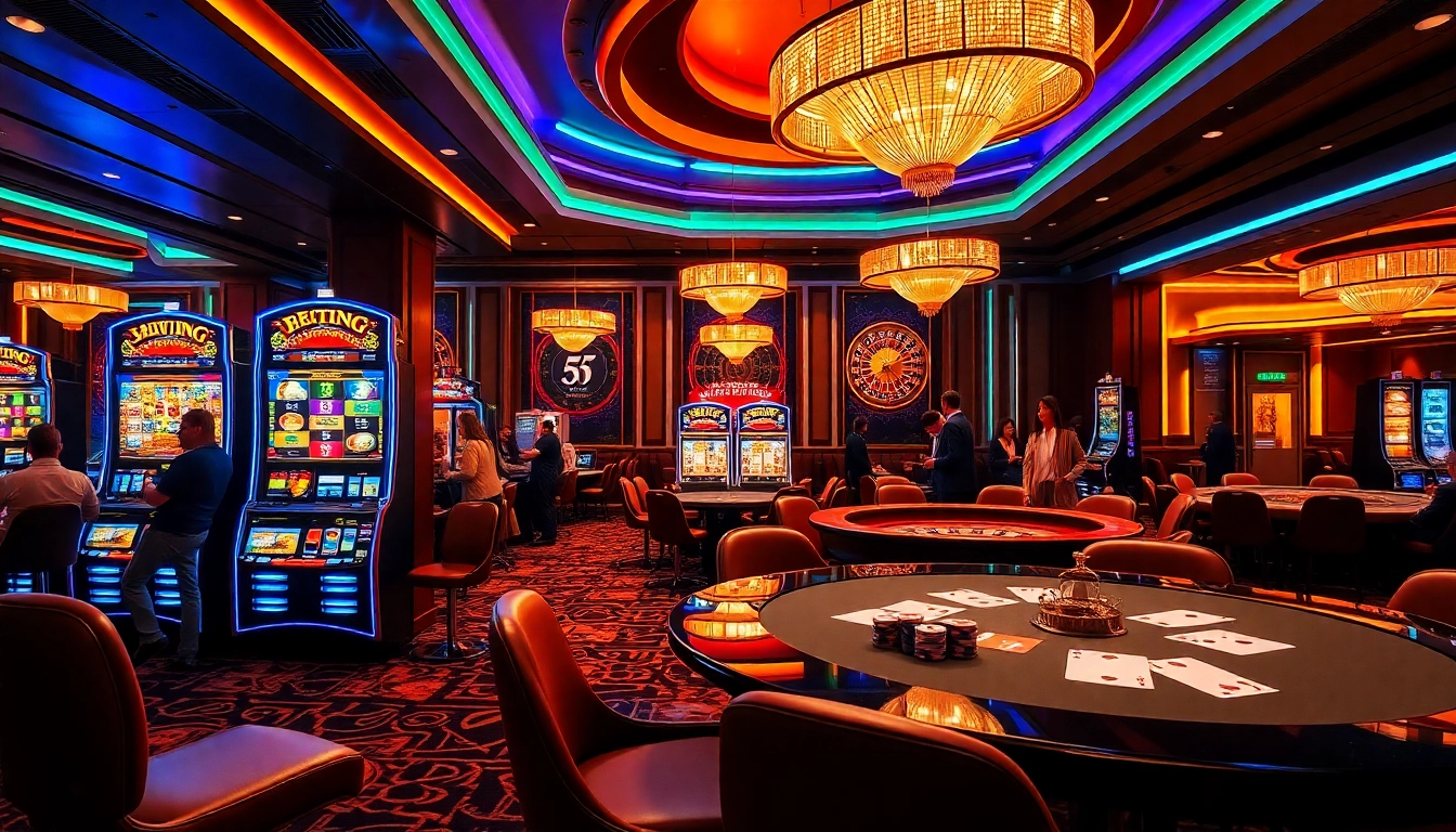 Bro138 features an exciting slot gaming experience with vibrant machines and engaged players.