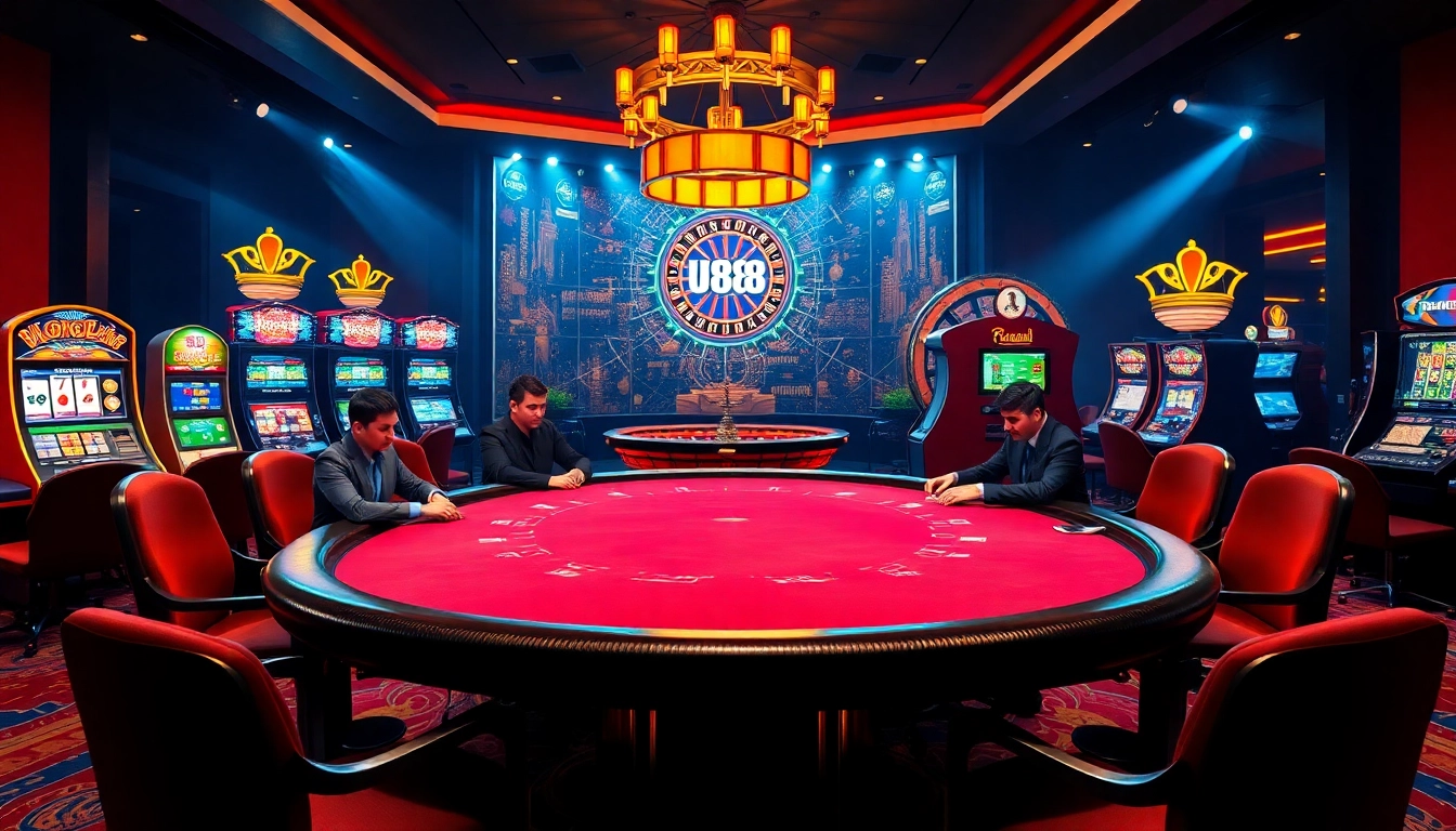 Experience U888 excitement with vibrant casino tables and thrilling gambling action.