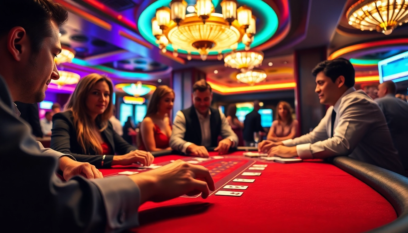 Engaged players at a blackjack table showcasing the excitement of the singapore online casino app.
