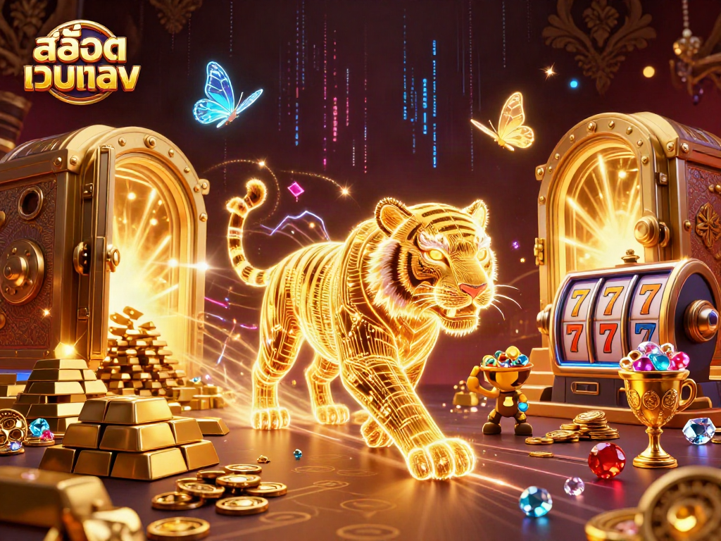 Experience the thrill of สล็อตเว็บตรง with vibrant 3D casino scenes and winning symbols.