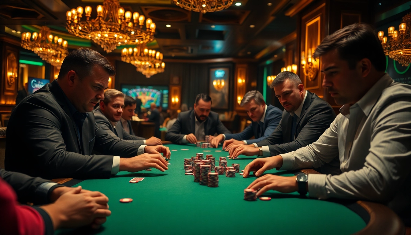 Experience the thrill of a trusted online casino Singapore with an intense poker game atmosphere.