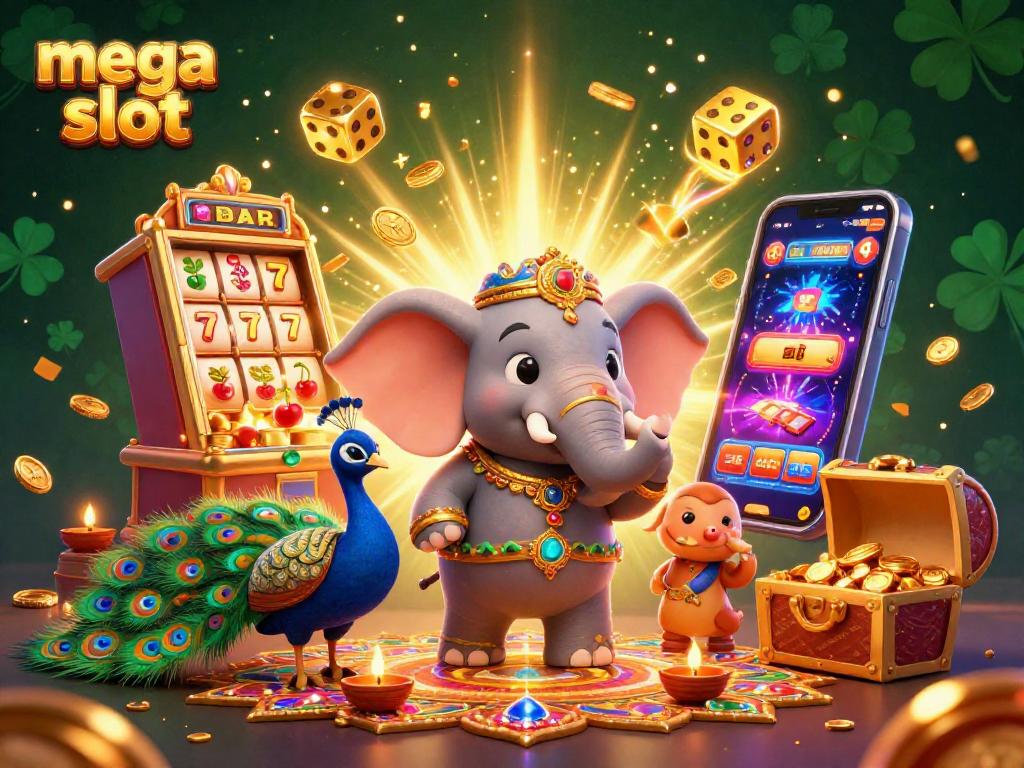 Spin the mega slot with vibrant characters and jackpot elements bursting with excitement!