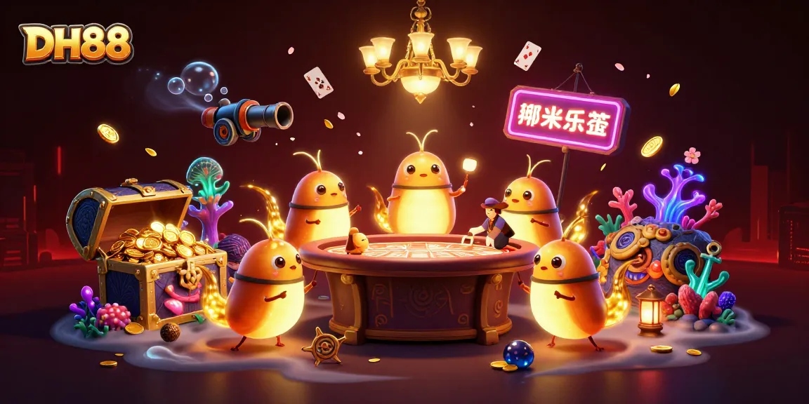 Experience thrilling gameplay at DH88's vibrant cave casino lit by bioluminescent glowworms.