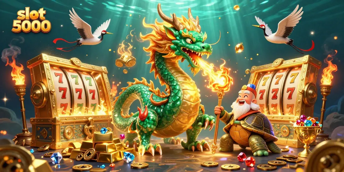 Slot 5000 menawarkan kesenangan dalam permainan dengan naga zamrud dan simbol keberuntungan.