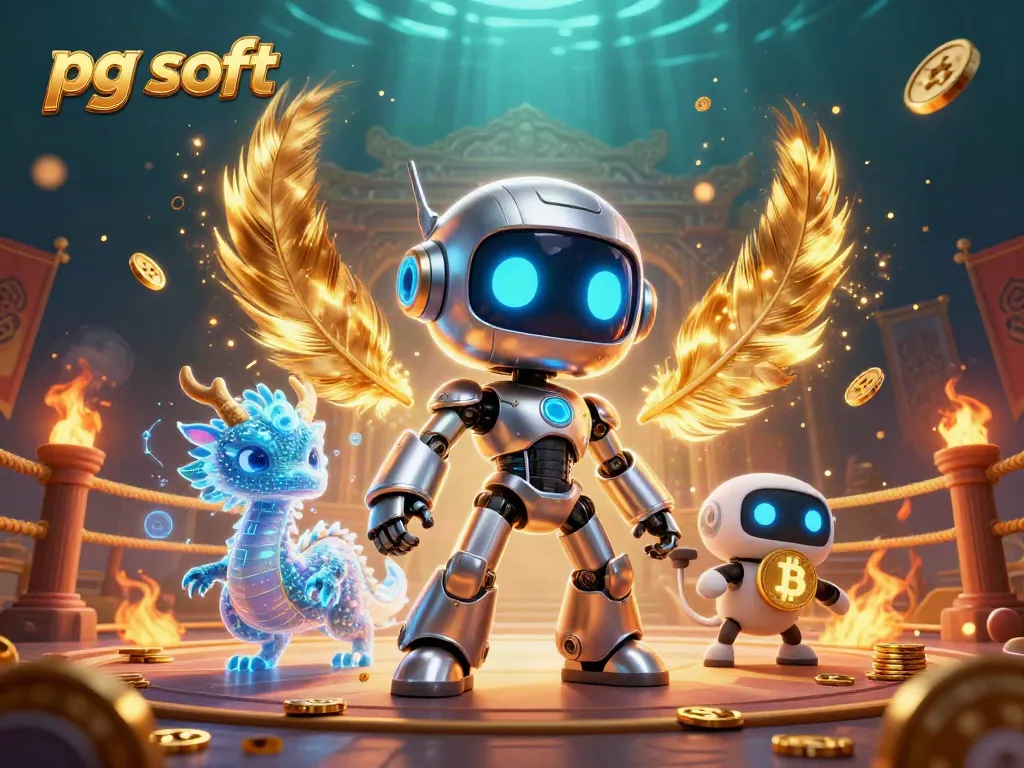 Permainan slot pg soft menyenangkan di arena pertempuran dengan karakter futuristik.