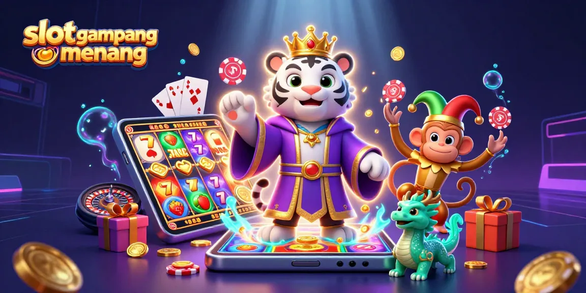 Experience the excitement of slot gampang menang with a vibrant gaming scene featuring a tiger, monkey, and dragon.