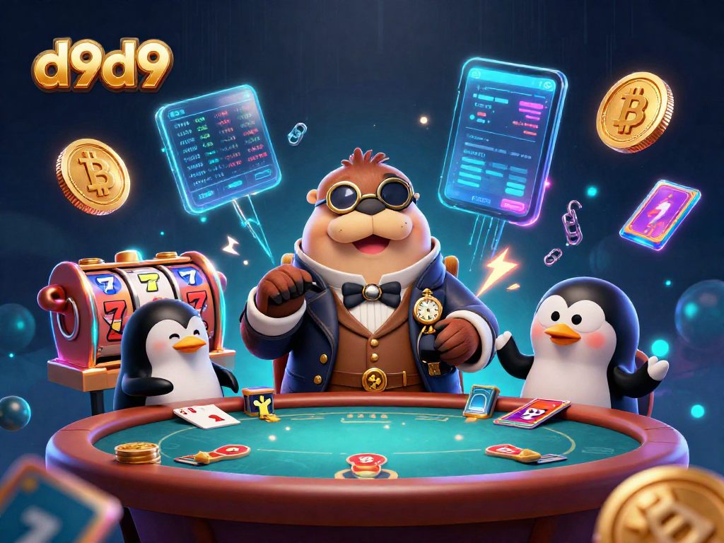 Maglaro ng d9d9 slots kasama ang maligayang walrus na may monocle at pufferfish na nagbobluff.