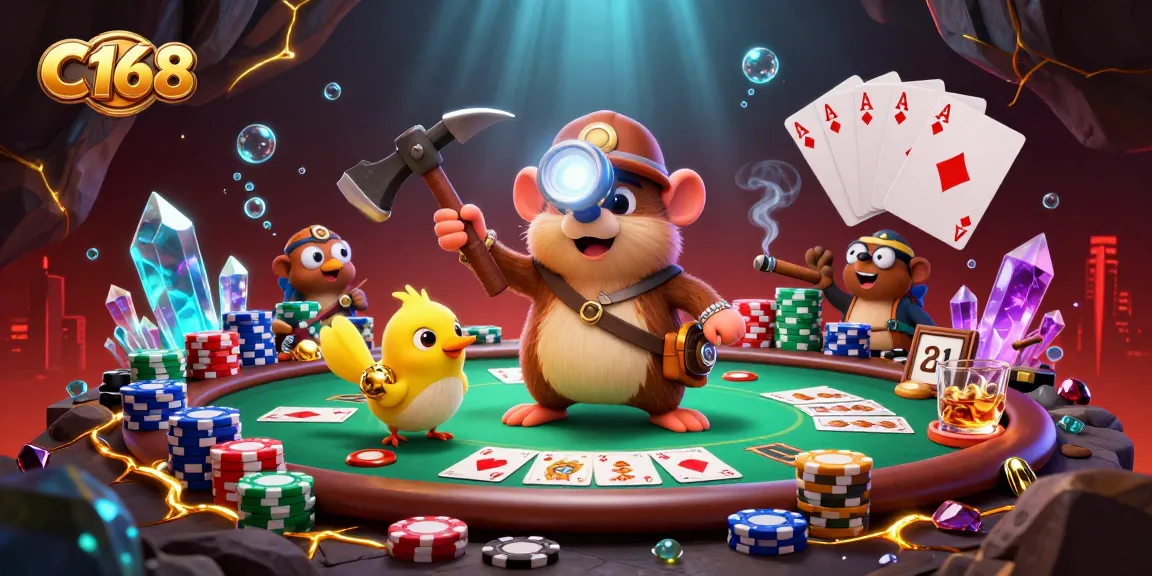 Experience thrilling gameplay at C168 with an epic treasure hunt and vibrant casino atmosphere.