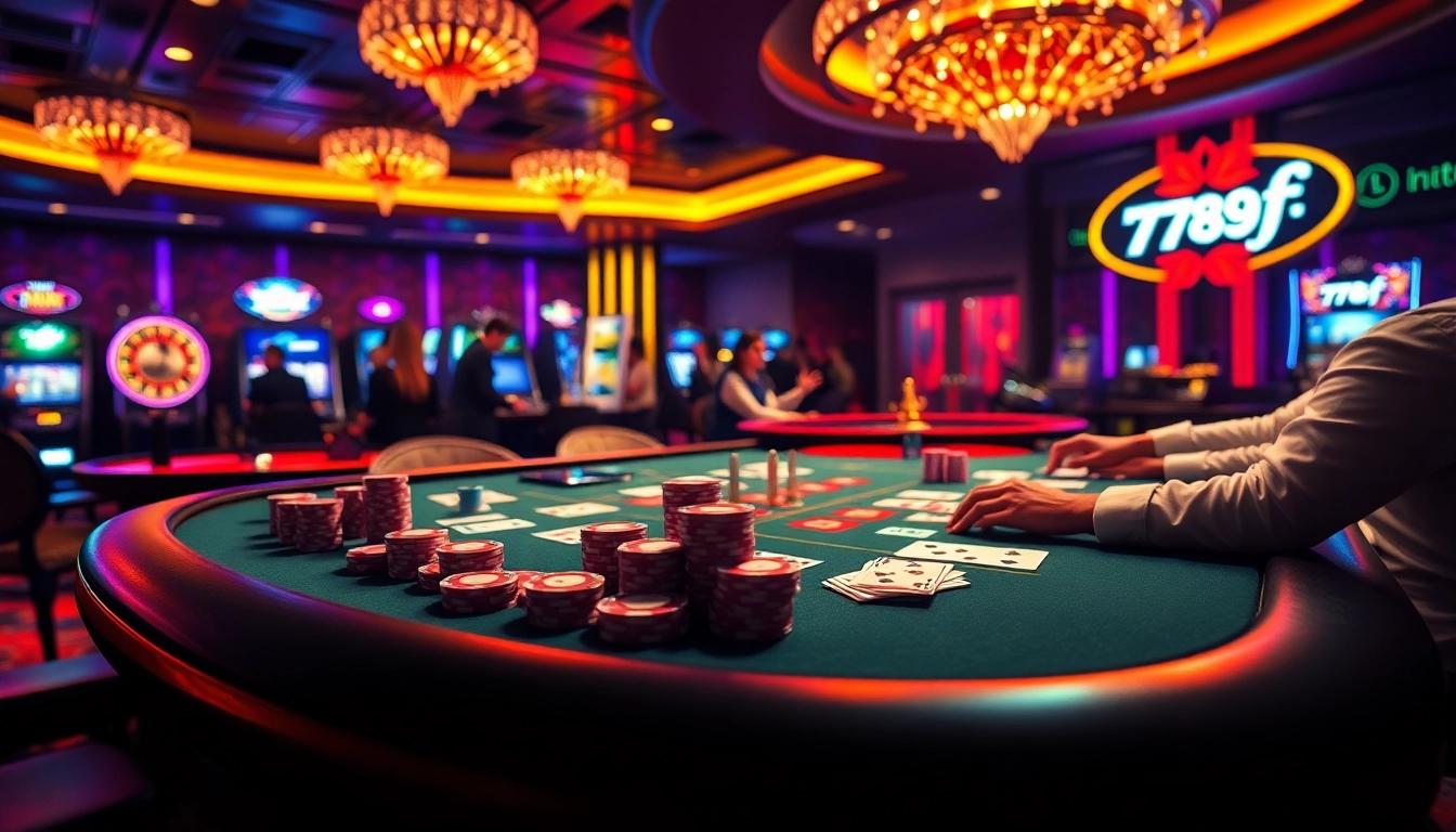 Players strategizing at a high-stakes table in the 789f casino environment.