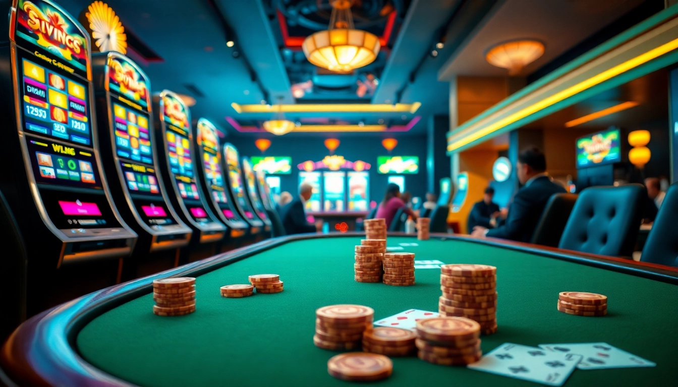 Play exciting slot machines at qqmacan and experience thrilling wins in a luxurious casino setting.