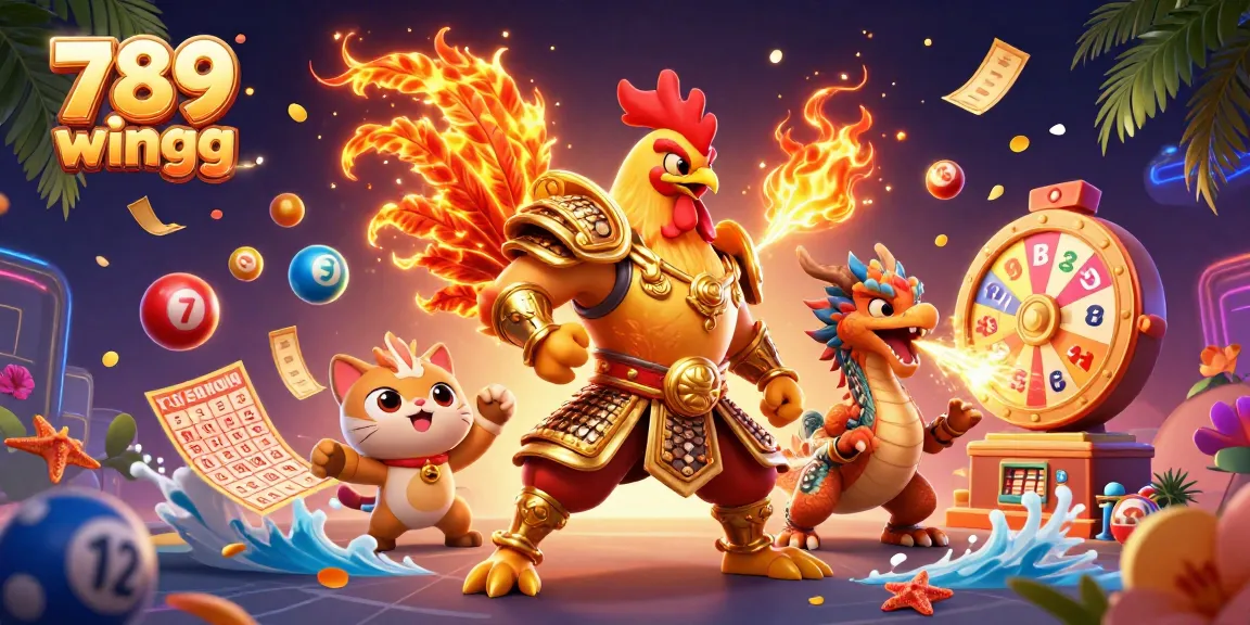 Experience thrilling games at 789wingg with a vibrant illustration of dynamic casino action and winning opportunities.