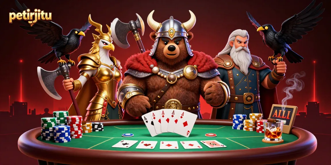 petirjitu menampilkan pertarungan epik di meja poker dengan karakter unik dan suasana kasino yang menggairahkan
