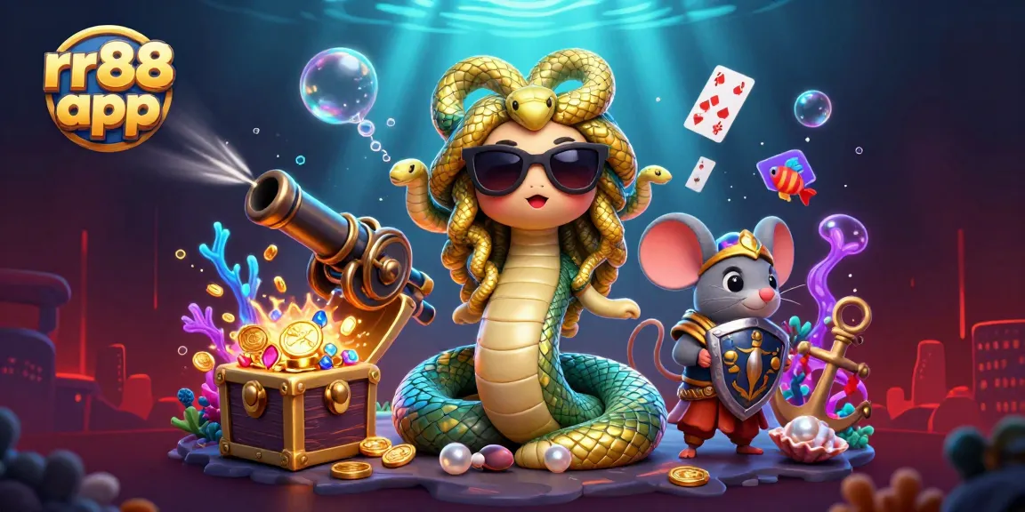 Experience the rr88 app with an exciting underwater treasure scene featuring interactive elements.