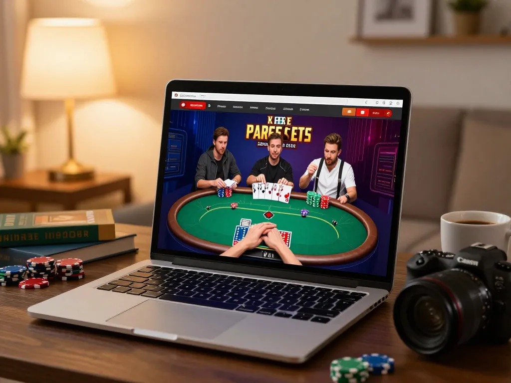 Energileisureparks ignites excitement in online poker gameplay from a cozy home setup, emphasizing strategic moments.
