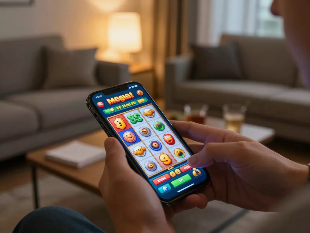 Experience thrilling spins on a mega slot machine app while relaxing at home.