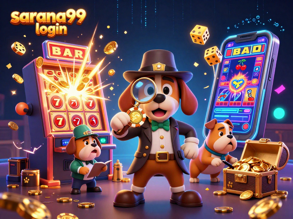 Sarana99 login offers winning insights on casino games revealed in this vibrant illustration.