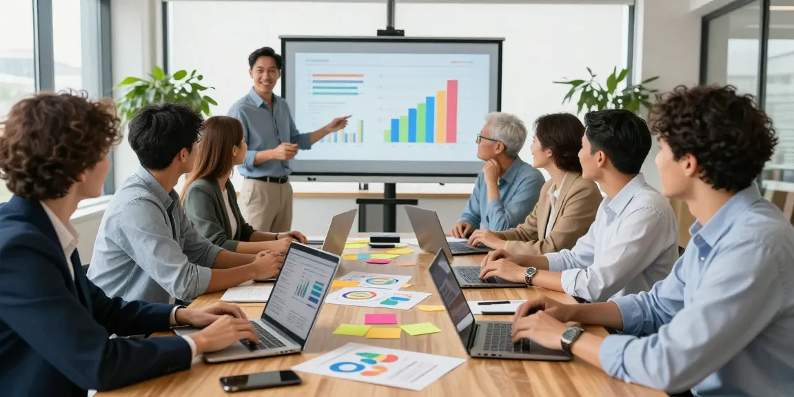 Kolaborasi profesional dalam jaringan bisnis di kantor modern menggunakan platform balak66.