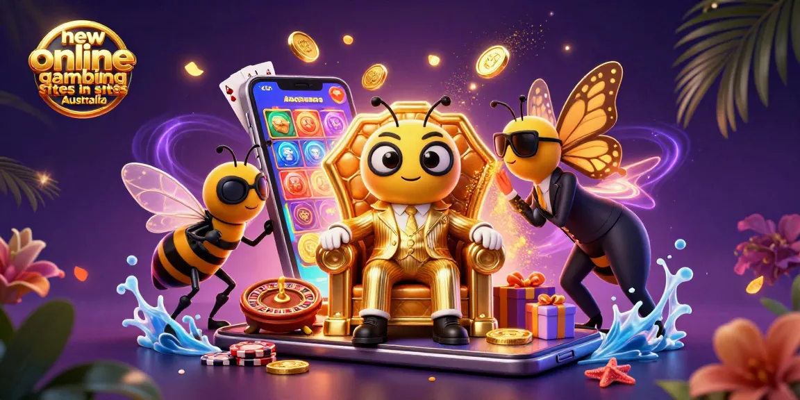 Experience the excitement of new online gambling sites in Australia with vibrant 3D casino imagery.