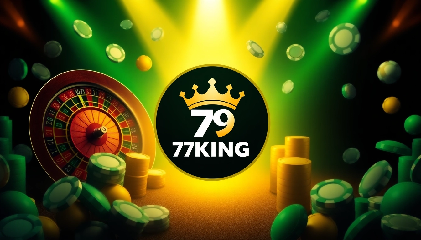 79King online gambling platform logo with vibrant gambling elements