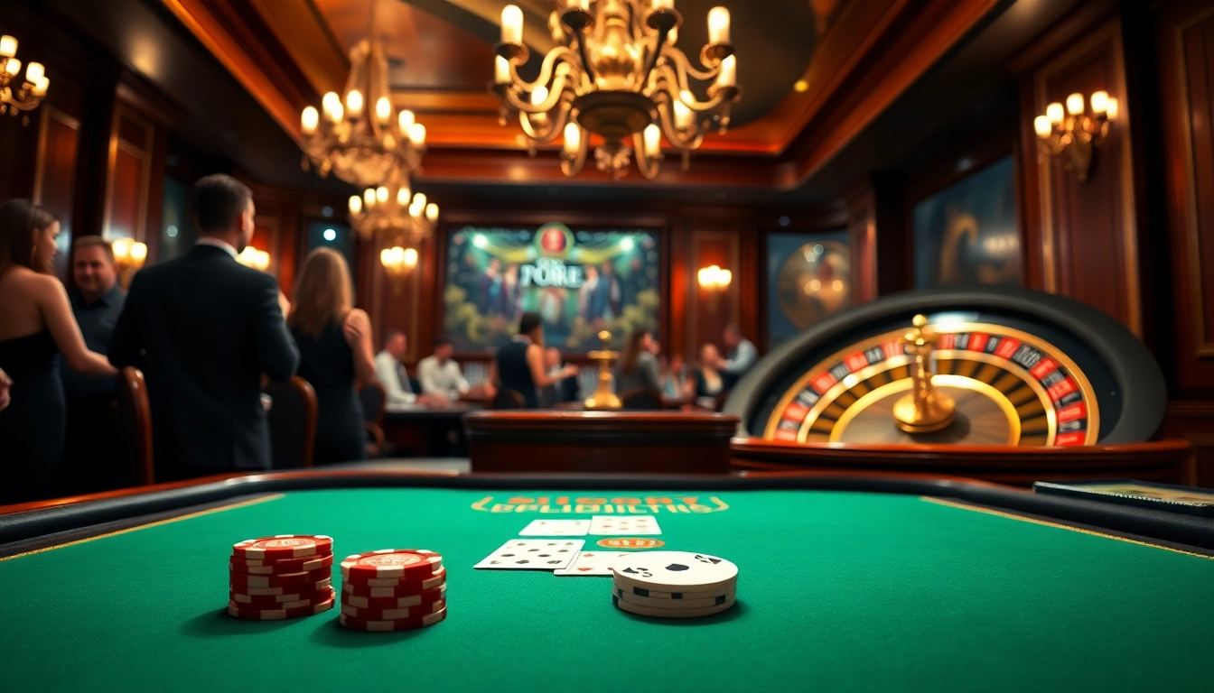 Experience the excitement of QQ88 with players at a luxurious casino table.