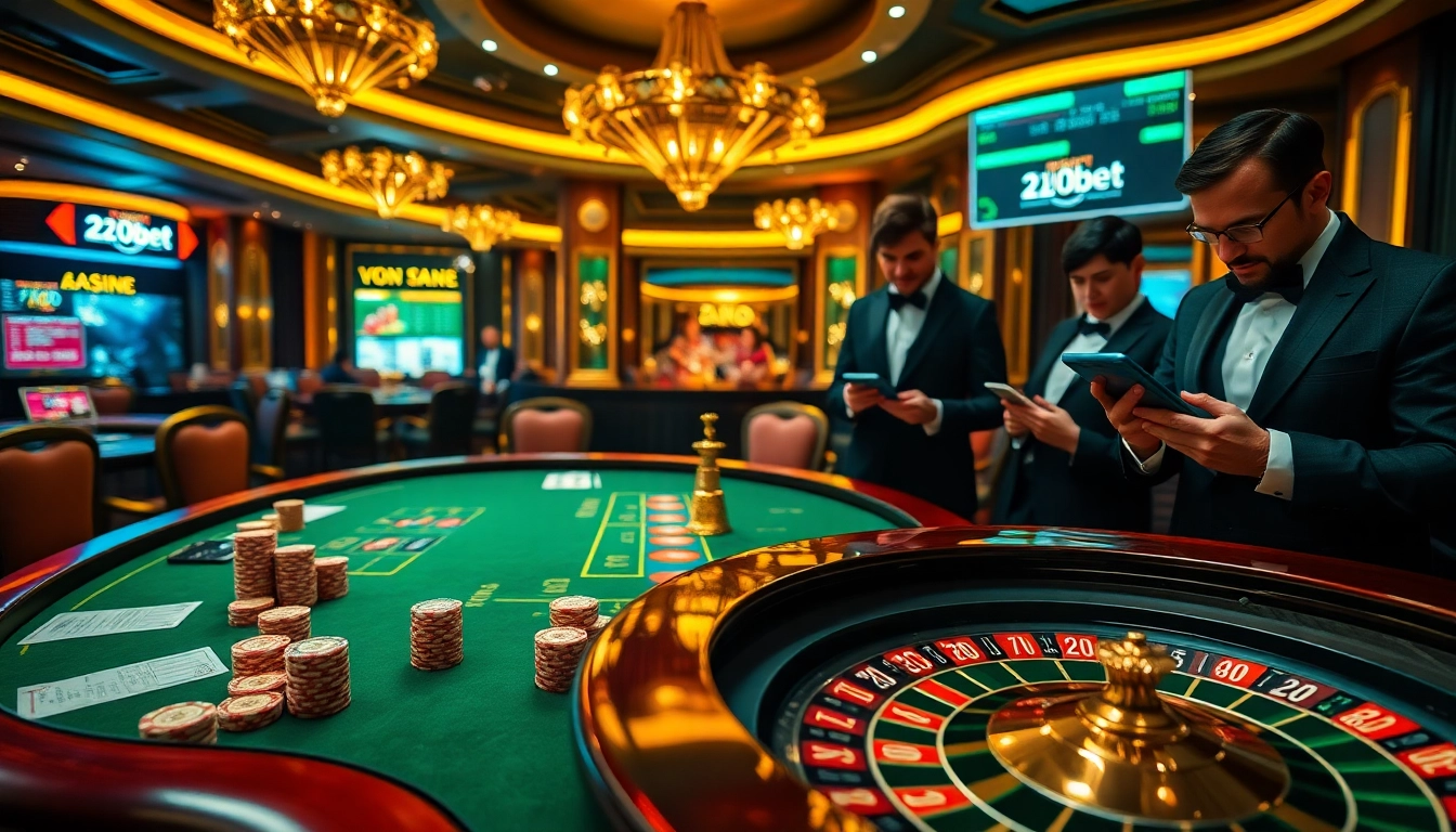 Experience high-stakes play at 120bet's luxurious casino with poker, betting slips, and roulette.