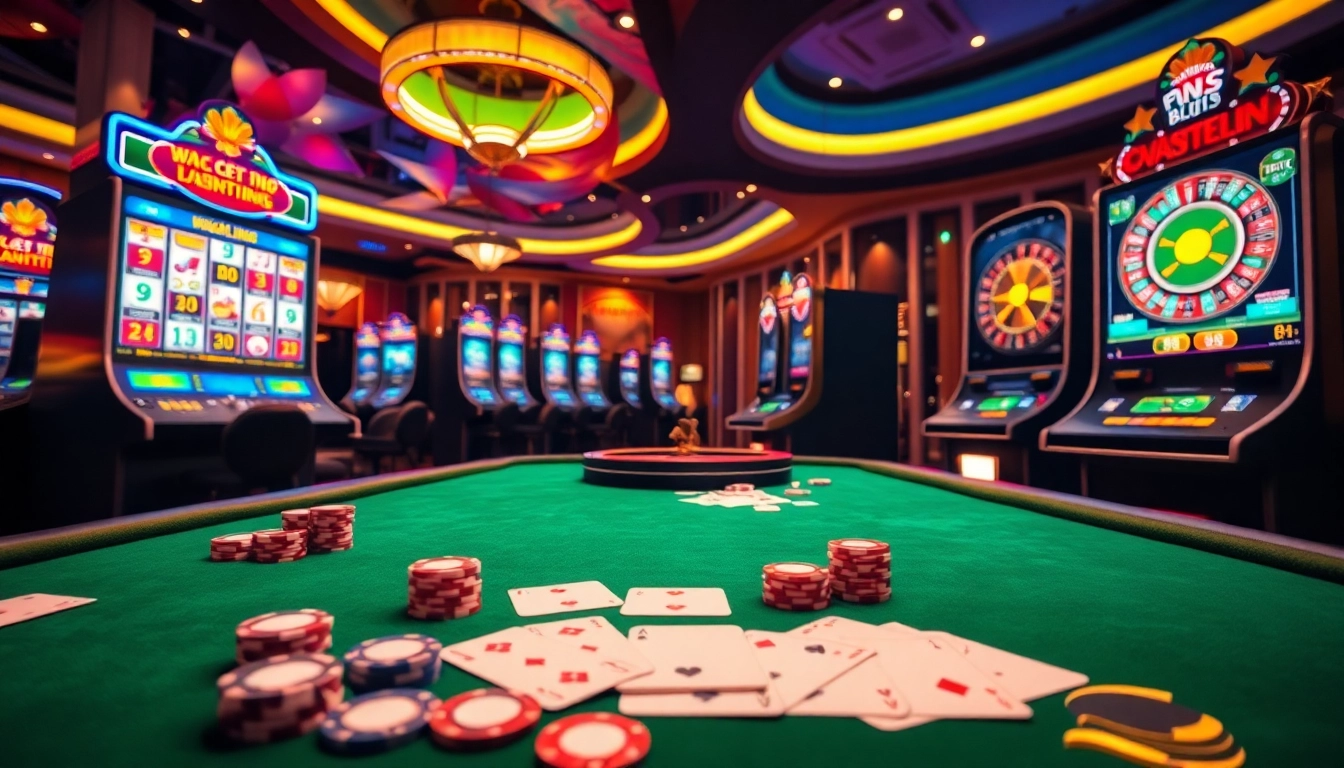 Engage in thrilling games at Trang Chủ KKWIN with vibrant casino visuals and betting excitement.